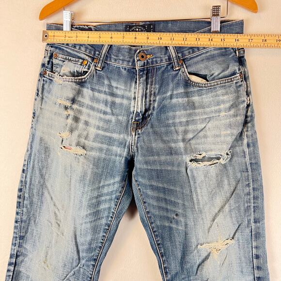 Lucky Brand Jeans Men 32x30 Blue 121 Heritage‎ Slim Straight Candiani Thrasher - Picture 10 of 13